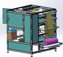 Automatic carton cover bag machine